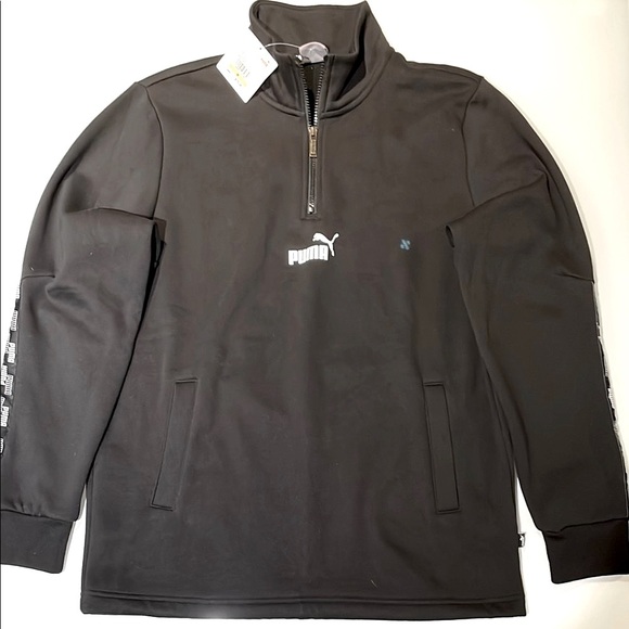 *NEW* PUMA Black Half-Zip Sweatshirt - Picture 6 of 9